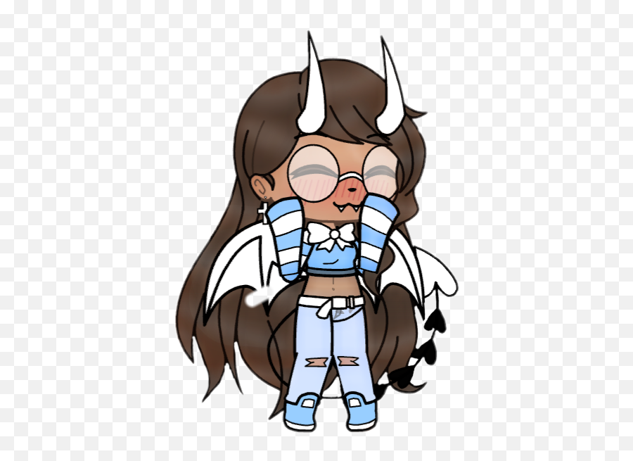 Gachalife Girl Cute Happy Blush Gacha Life Characters Bad Girl Emoji Blushing Girl Emoji Free Transparent Emoji Emojipng Com