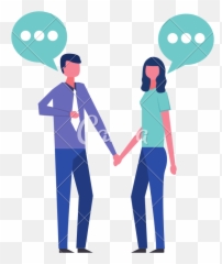Couple Dancing With Speech Bubble - Illustration Emoji,Couple Dancing Emoji