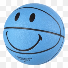 Yellow Smiley Face Basketball No - Emoji