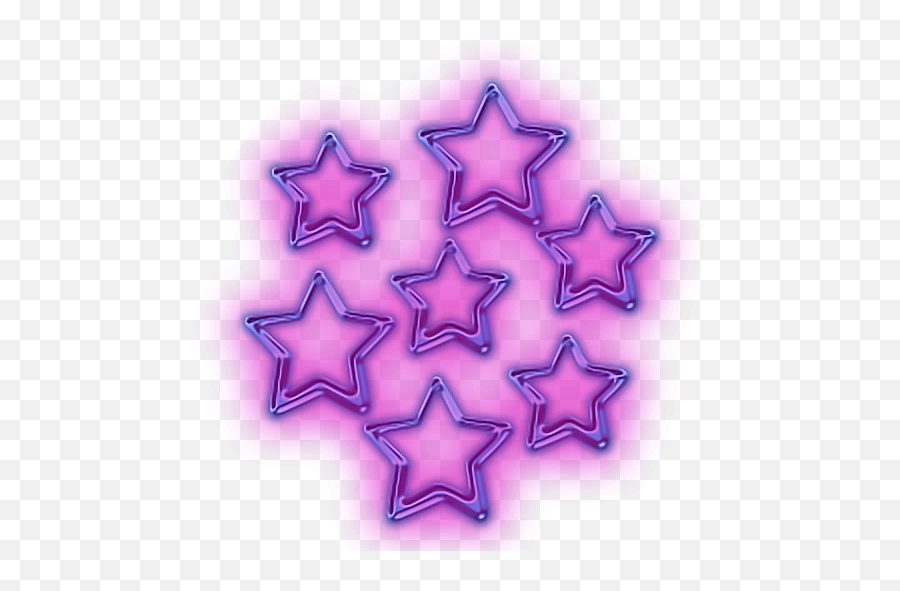 Glowing Stars Snapchat Star Purple Neon - Purple Neon Stars Transparent Emoji,Gold Star Emoji Snapchat