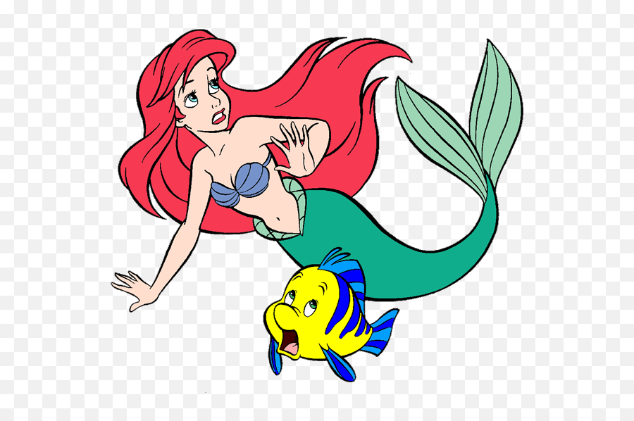 Ariel The Little Mermaid Png Cartoon Clipart - Clip Art Library Ariel And Flounder Png Emoji,Little Mermaid Emoji