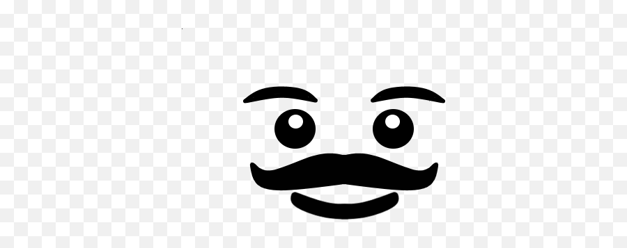 Curly Mustache Face Modern Style - Personal Members Clip Art Emoji,Emoji With Mustache