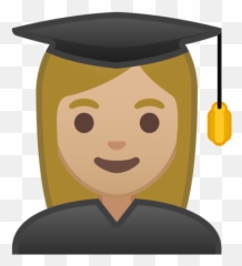 Étudiante Élève Students Sticker - Square Academic Cap Emoji,Diploma ...