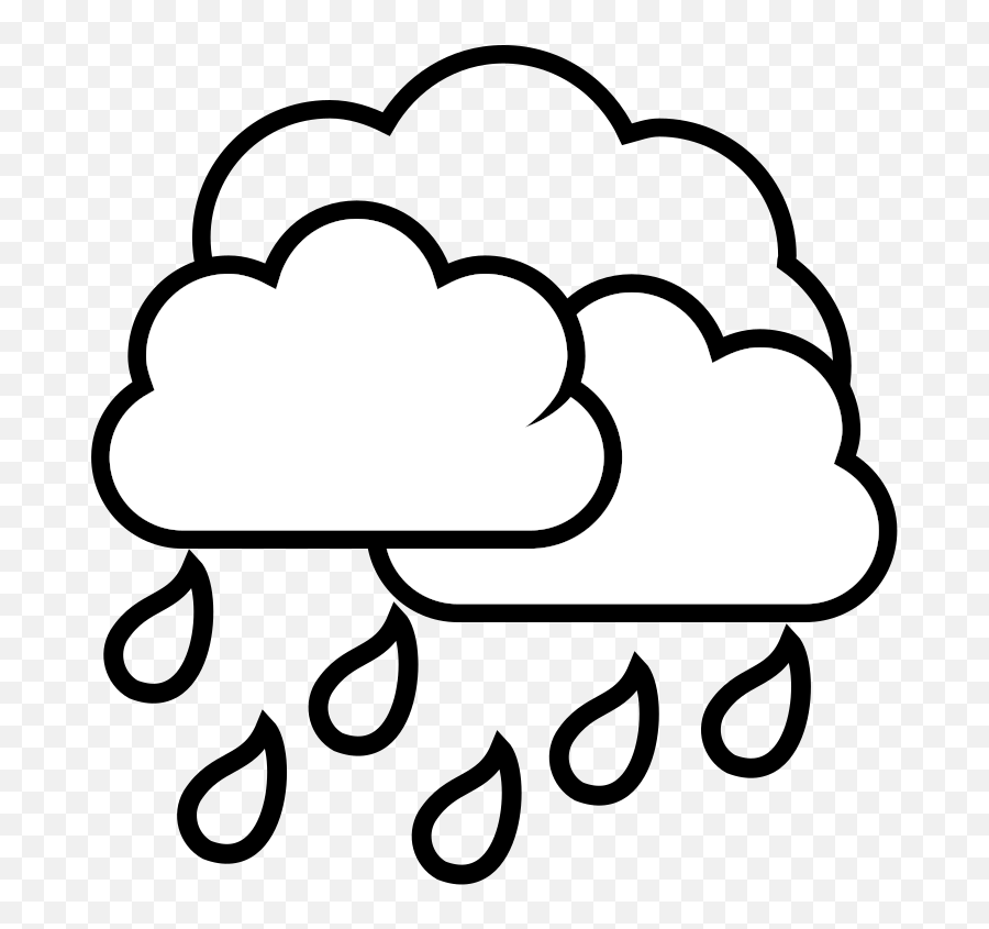 Thunderstorm Clipart Rain Thunder Thunderstorm Rain Thunder - Clipart Black And White Raindrops Emoji,Raining Emoji
