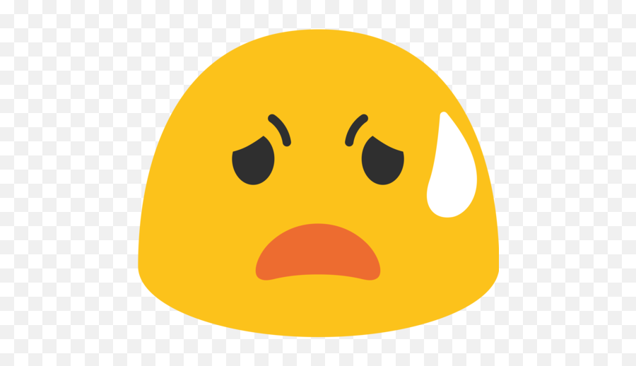 Cara Angustiada Emoji - Android Pleading Emoji,Significado De Los Emoticones