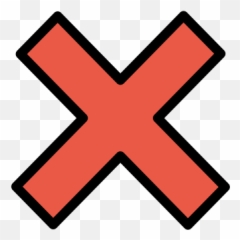 Cross Mark Emoji - Times Table Sign,Cruz Emoji