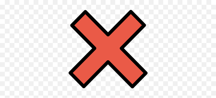 Cross Mark Emoji - Times Table Sign,Cruz Emoji