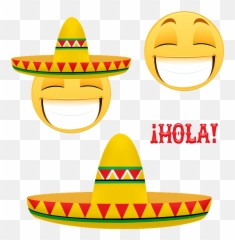 Mexico Hat Sombrero - Clip Art Emoji,Sombrero Emoticon