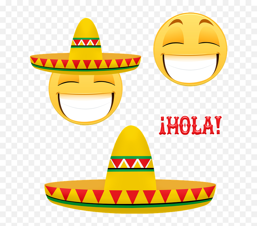 Mexico Hat Sombrero - Clip Art Emoji,Sombrero Emoticon