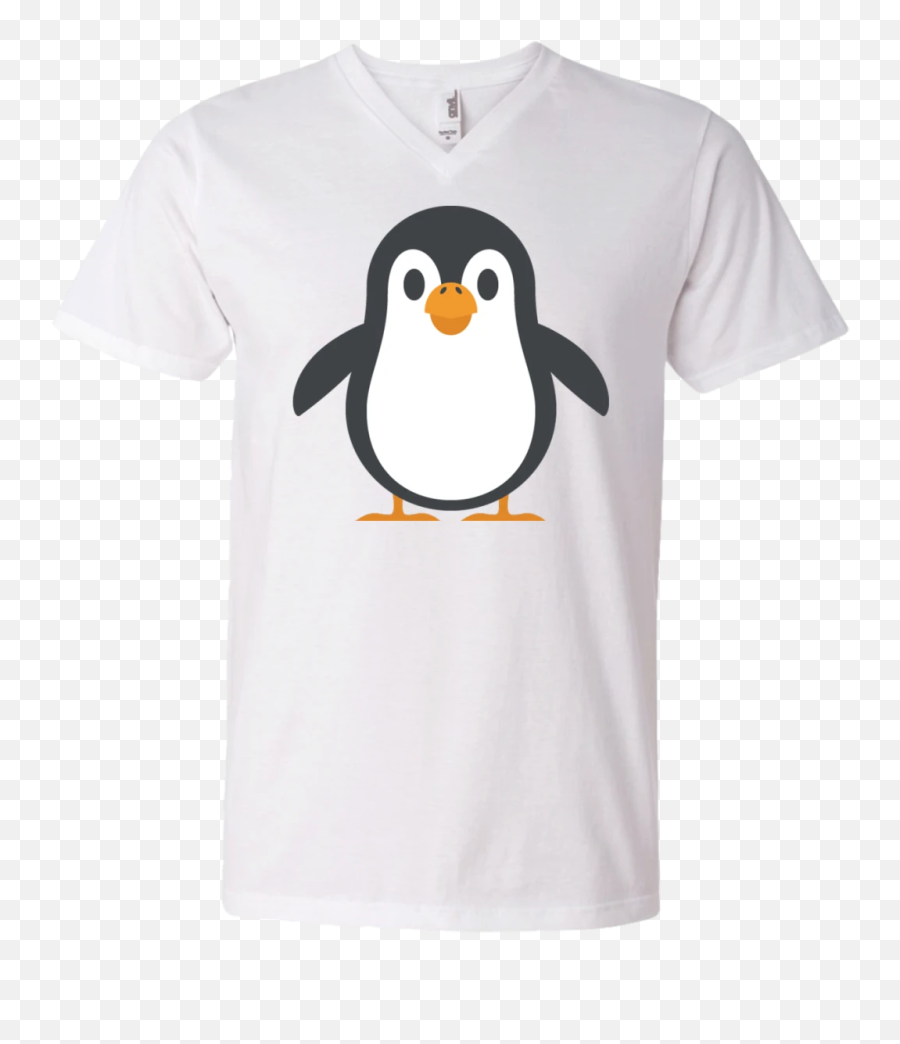 Happy Penguin Emoji Menu0027s V - Neck Tshirt U2013 Mintzon V Chim Cánh Ct N Gin,Men's Emoji Shirt