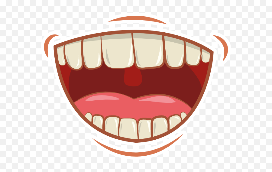 Laughing Mouth With Teeth In 2020 Funny Stickers Cartoon - Laughing Mouth Cartoon Png Emoji,Bro Fist Emoji