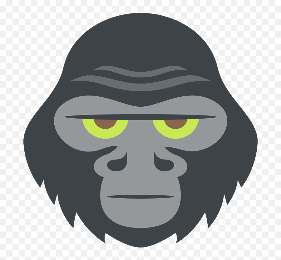 Gorilla Emoji Clipart - Gorilla Face Sticker,Android Monkey Emoji