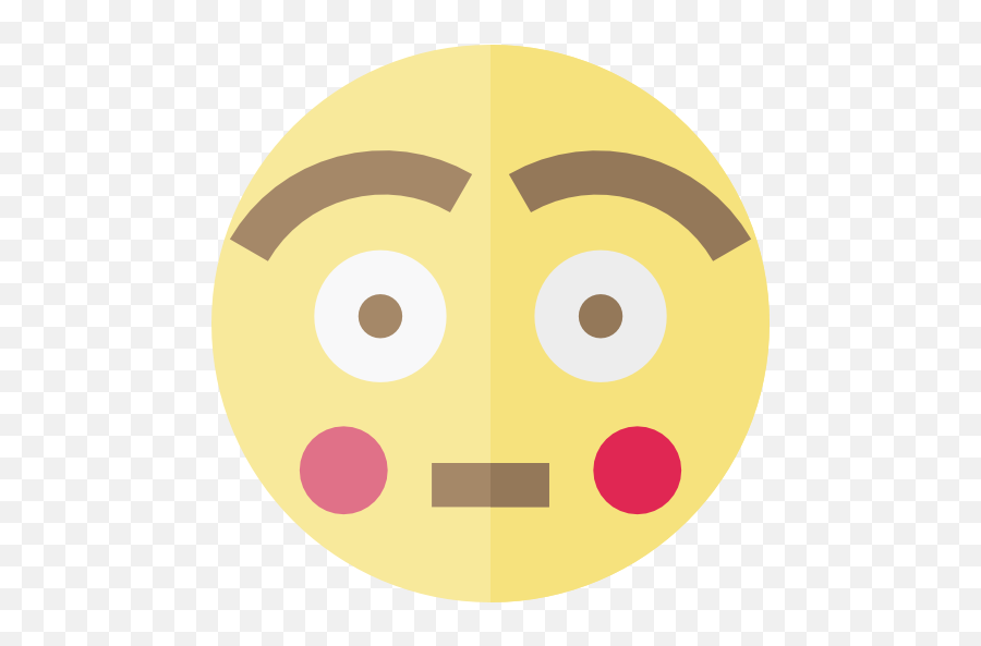 Surprised Embarrassed Emoticons Emoji Feelings Smileys Icon - Circle,Surprised Emoji Png