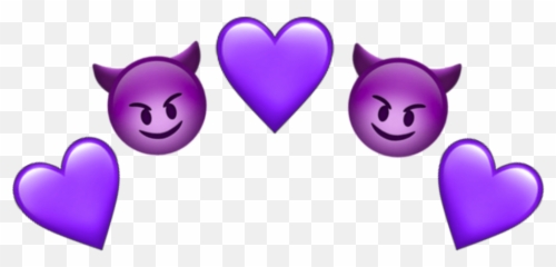 Emoji Emojicrown Crown Satan Lucifer Demon Purple Love - Picsart Demon Crown,Demon Emoji