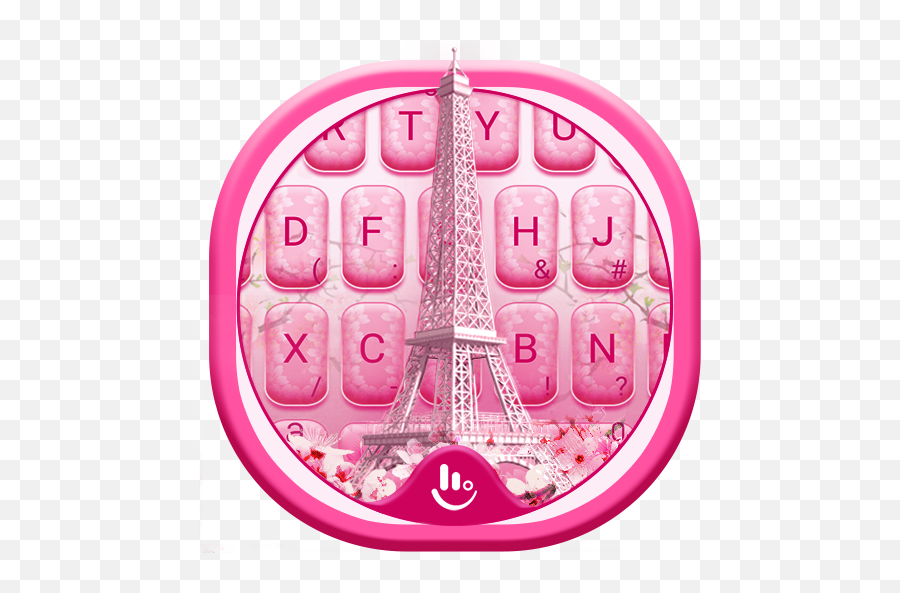 Sakura Eiffel Tower Keyboard Theme - Touchpal Emoji,Sakura Emoji