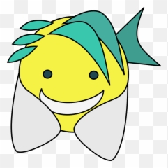 Mermaid Happy Blue Yellow Lying - Happy Face Clip Art Emoji,Little Mermaid Emoji