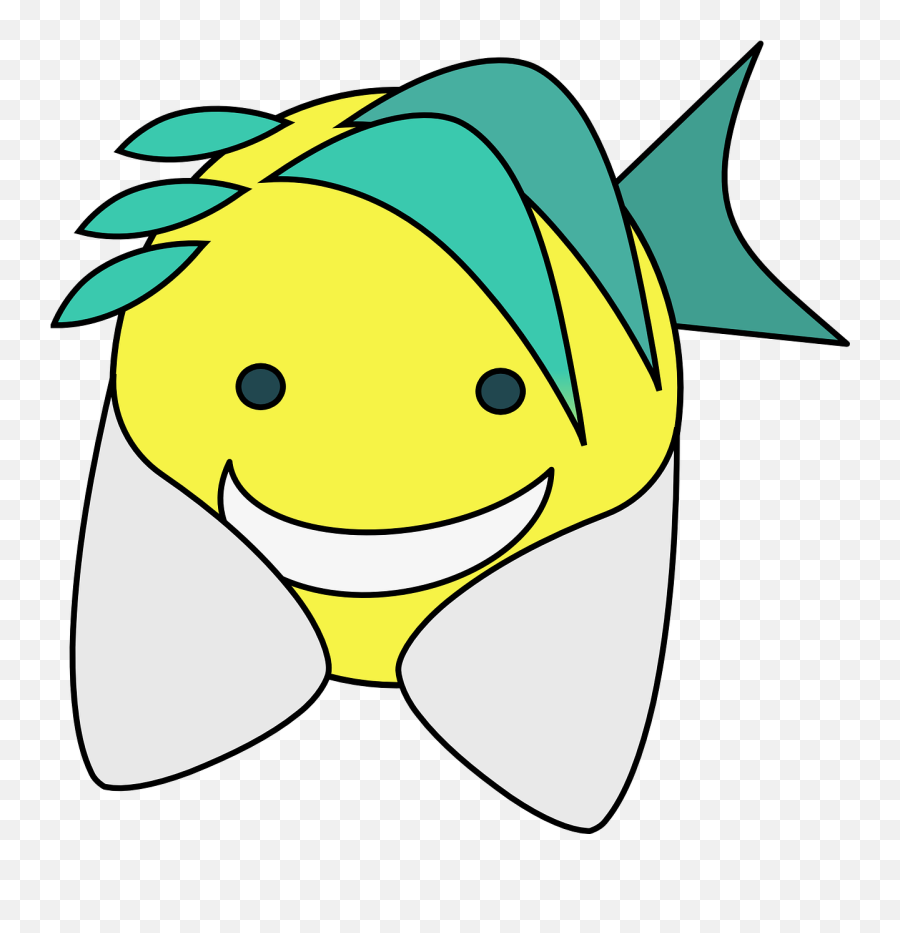 Mermaid Happy Blue Yellow Lying - Happy Face Clip Art Emoji,Little Mermaid Emoji