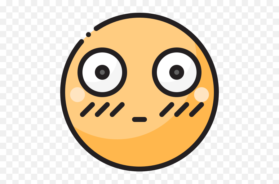 Flushed - Icon Emoji,Flushed Emoji Png