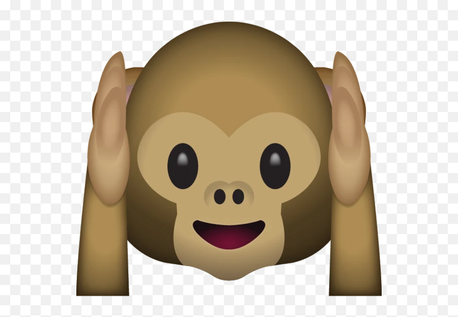 Hear No Evil Monkey Emoji - Hear No Evil Monkey Emoji,Monkey Emoji