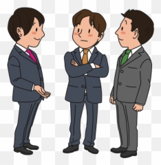 Chatting Businessmen - Man Businessman Clipart Png Emoji
