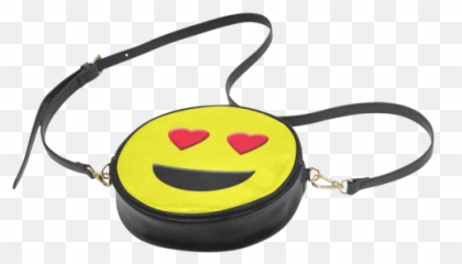 Emoticon Heart Smiley Round Sling Bag - Handbag Emoji,Gypsy Emoji
