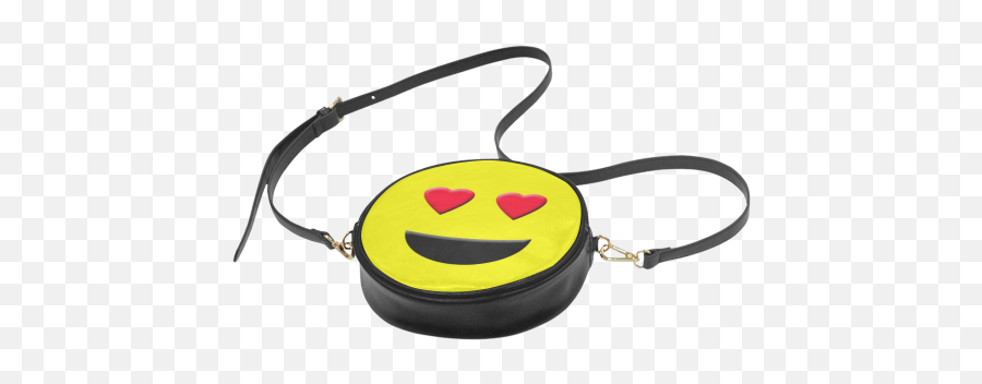 Emoticon Heart Smiley Round Sling Bag - Handbag Emoji,Gypsy Emoji