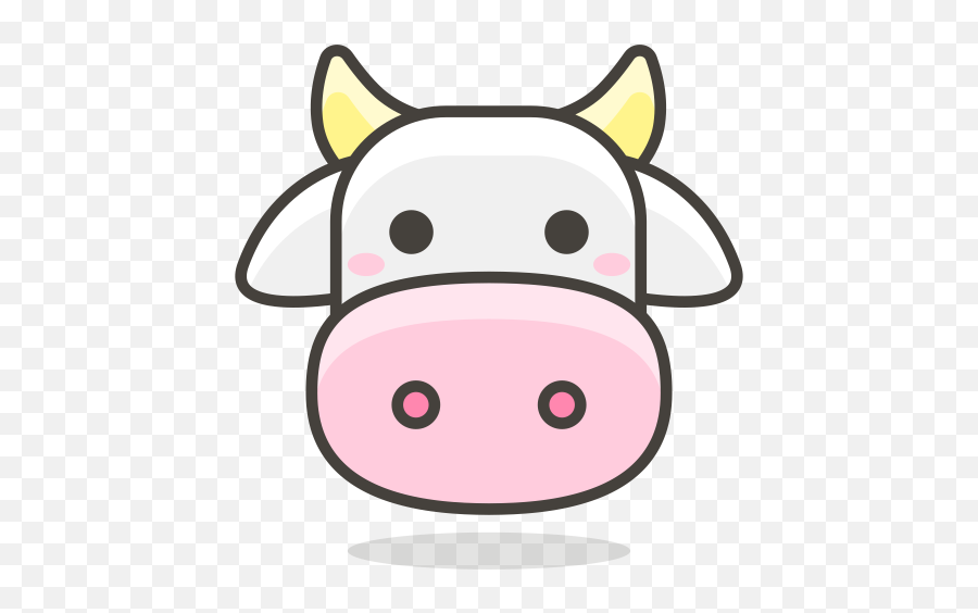 Cow Emoji Icon Of Colored Outline Style - Vaca Sticker,Emoji Cow