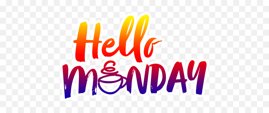 Happymonday Hellomonday Monday - Calligraphy Emoji,Happy Monday Emoji