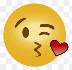 Cute Kissing Emoji Emoticon - Kiss Emoji Transparent Background,Cute Emoji