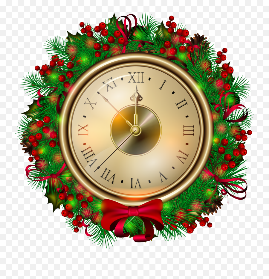 Download Clock Png Pic Hq Png Image - Christmas Clock Png Emoji,Ruler Clock Monkey Emoji