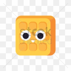 Waffle Vector Image - Cartoon Emoji