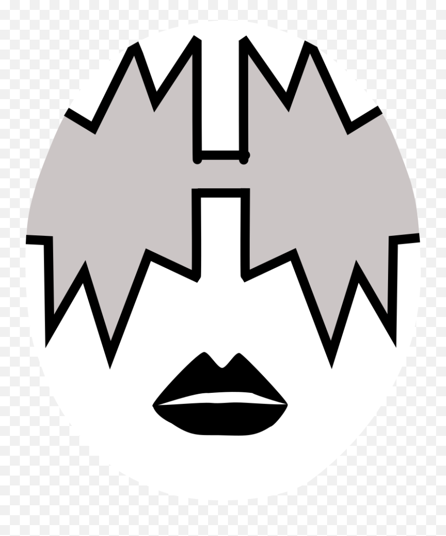 Kiss Space Ace Face - Printable Kiss Makeup Template Emoji,Kiss Band Emoji