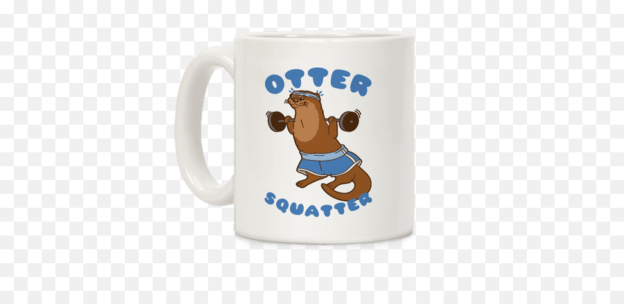 Cute Coffee Mugs Coffee Mugs - Otter Workout Emoji,Yasss Emoji