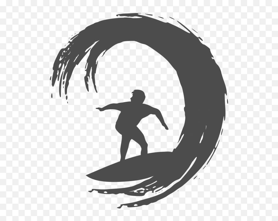 Surfer Clipart Transparent - Surfer Clipart Black And White Emoji,Surf Emoji