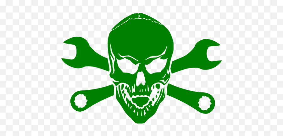 Green Skull 8 Icon - Free Green Skull Icons Skull Decal Sticker Emoji,Skull Emoticon