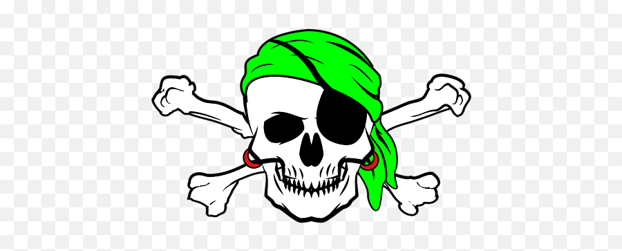 Halloween Pirate Skull Crossbones Bandana Eyepatch Greeting Card - Illustration Emoji,Skull Emoticons