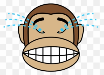 Monkey Crying Image - Monkey Face Clipart Black And White Emoji,Emojis