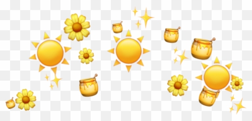 Yellow Emoji Filter Heart - Sun Crown Png