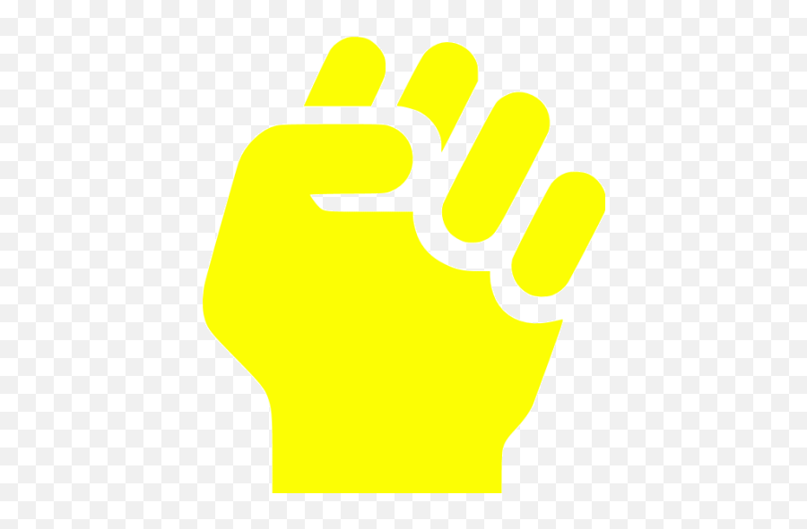 Yellow Clenched Fist Icon - White Transparent Fist Icon Emoji,Fist Emoticon