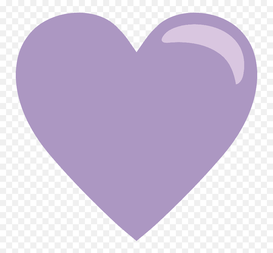 Purple Heart Emoji Clipart - Girly,Purple Emoji