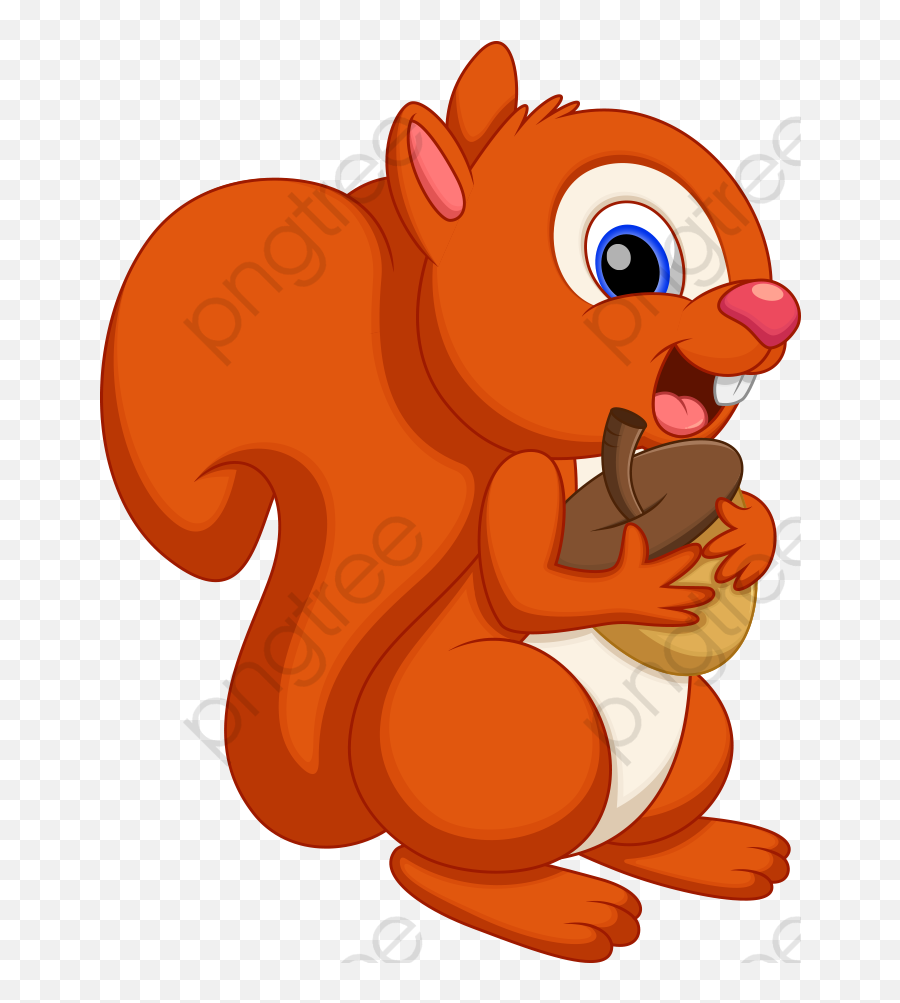 Cute Squirrel Cartoon Clipart - Illustration Emoji,Squirrel Emoji