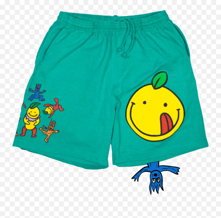 Lenny X Lemon Man Shorts U2013 The Lyrical Lemonade Shop - Lyrical Lemonade X Lenny Emoji,Lenny Emoticon