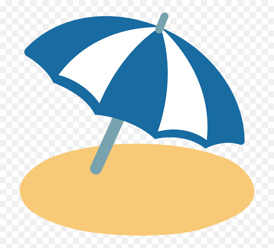 Umbrella On Ground Emoji Clipart Free Download Transparent - Dibujo De Sombrilla De Playa,Vacation Emoji