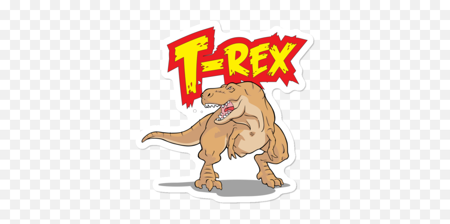 New Dinosaur Stickers Design By Humans - Animal Figure Emoji,T Rex Emoji