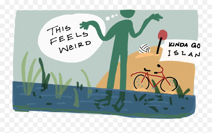 Getting To Kinda Good Island - Bicycle Emoji,Bike Muscle Emoji