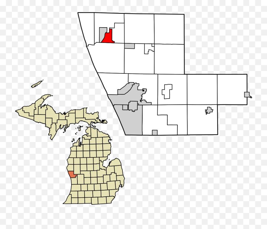 Muskegon County Michigan Incorporated And - Standish On Michigan County Map Emoji,Sh Emoji