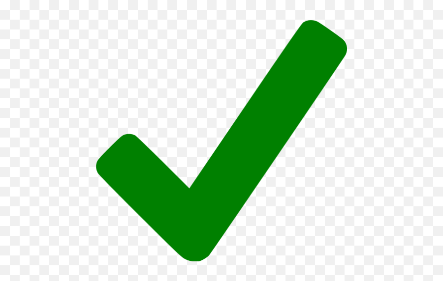 Green Checkmark Icon - Transparent Green Check Icon Emoji,Check Mark Emoticon