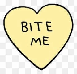 Freetoedit Heart Biteme Yellow Remix - Trixin Emoji,Bite Me Emoji