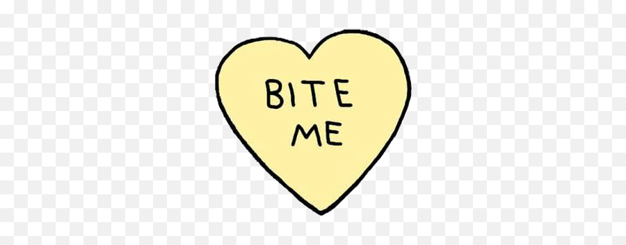 Freetoedit Heart Biteme Yellow Remix - Trixin Emoji,Bite Me Emoji