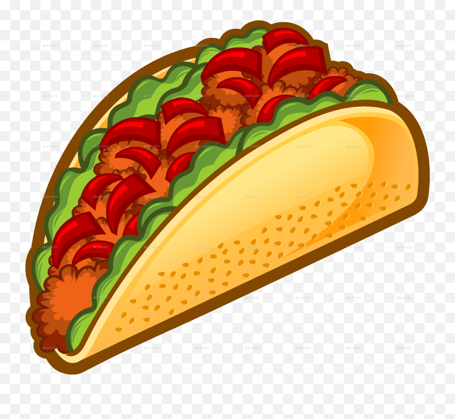 Tacos Clipart Fast Food Tacos Fast - Clipart Transparent Background Taco Emoji,Emoji Taco